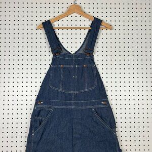 Sears & Roebuck Co Denim Overalls 32x32 Dark Wash Vintage 80s Perma-Prest Blend